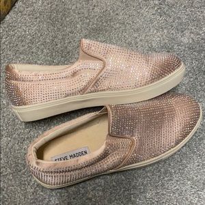 Steve Madden rhinestone slide on shoes